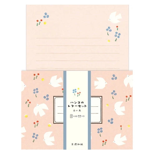 ハンコのレタ-セット 白い鳥