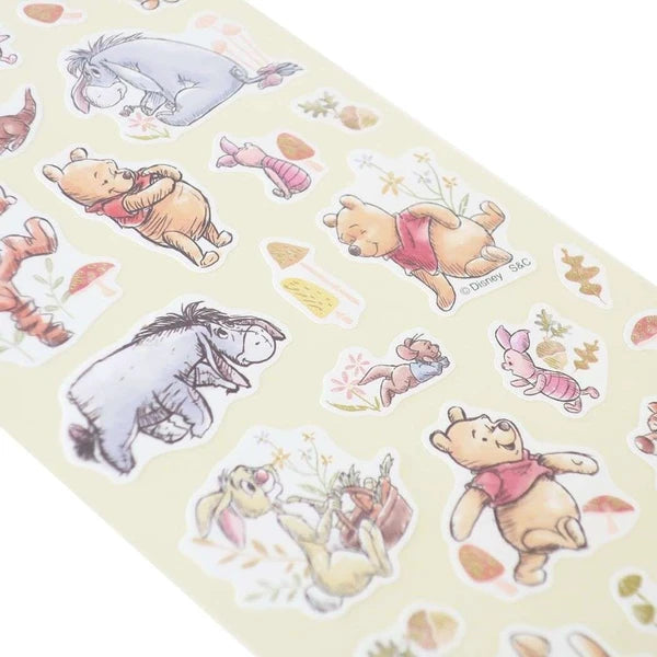【シール】くまのプーさん 和紙ステッカー 秋