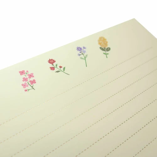 イノウエエリコ 金箔押しレターセット 花柄