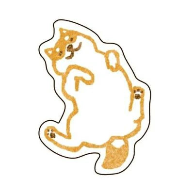 和紙フレークシール ぽちっと しばいぬ