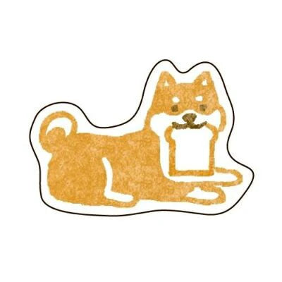 和紙フレークシール ぽちっと しばいぬ