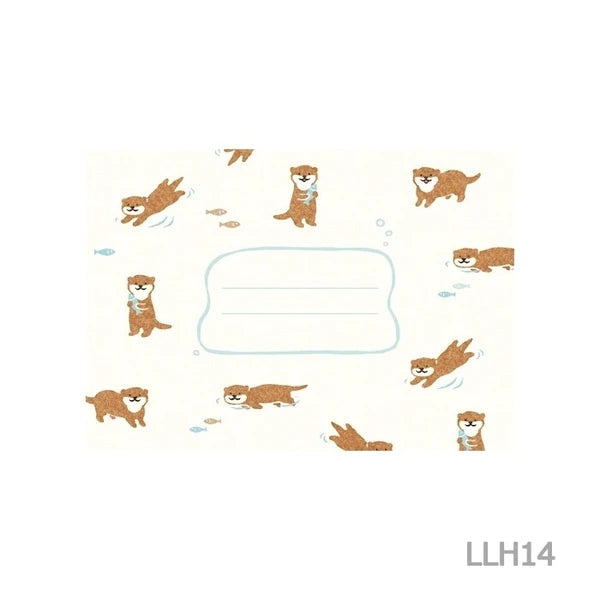 ハンコのレターセット すいすいカワウソ