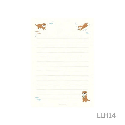 ハンコのレターセット すいすいカワウソ