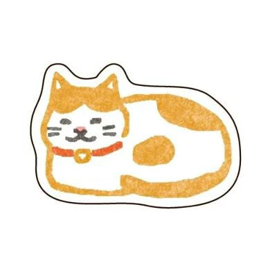 和紙フレークシール ぽちっと ねこ